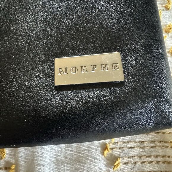 Morphe Black Zipper Makeup Brush Cosmetic Bag, 9x4.5 in - Picture 2 of 7